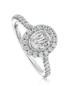 Christopher Designs Elegant Oval Cut Engagement Ring