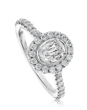 Christopher Designs Elegant Oval Cut Engagement Ring