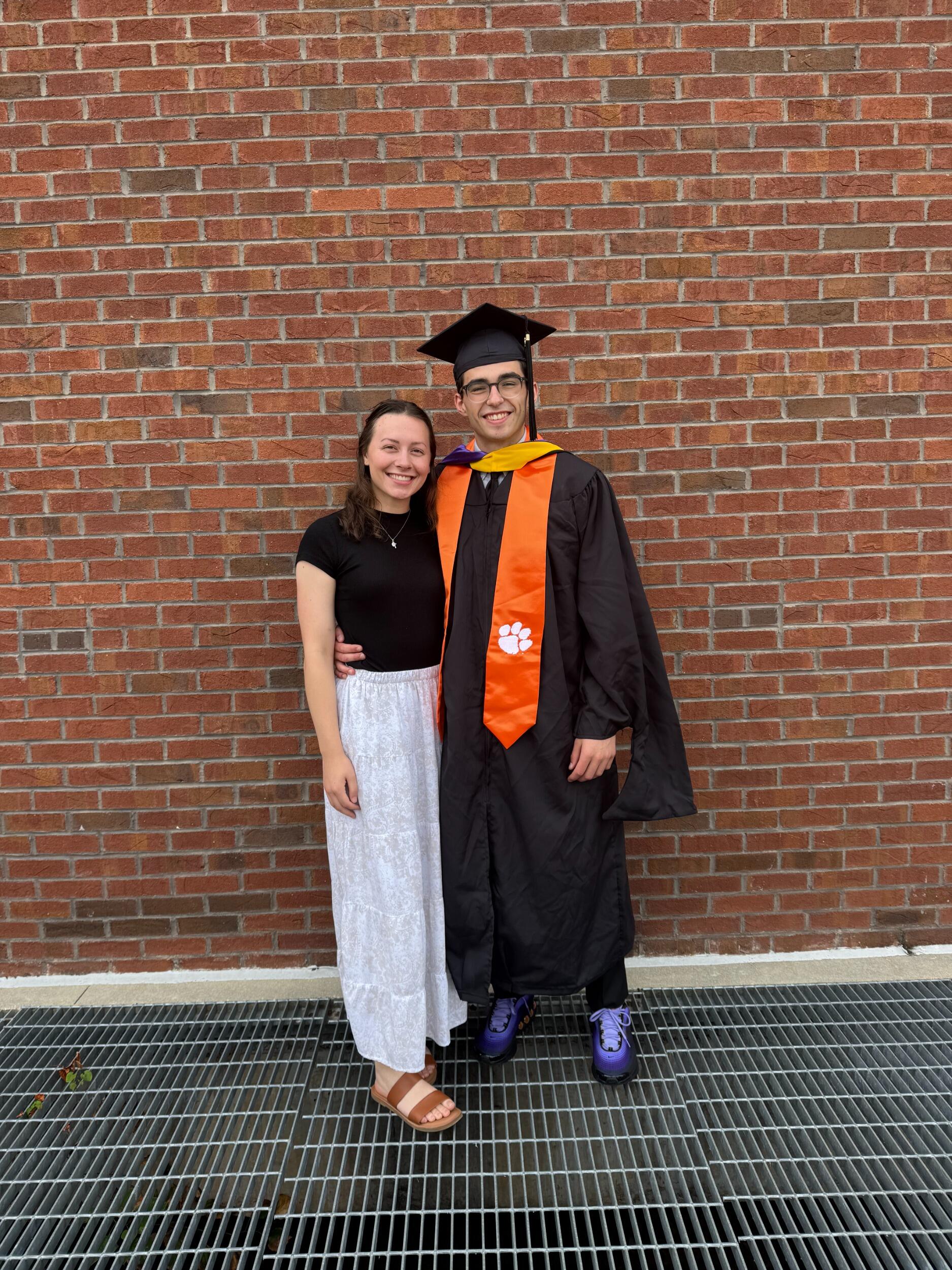 Ben graduates with his Masters from Clemson (last visit)
