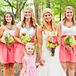 Pink Skirt and White Top Bridesmaid Attire