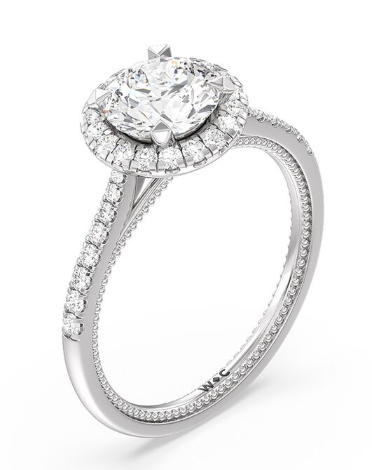 With Clarity Glamorous Princess, Pear, Round Cut Engagement Ring - 2