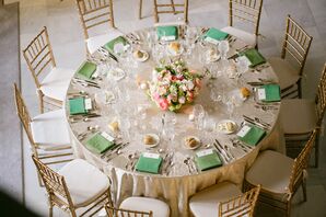 Classic Mint and Ivory Reception Tables