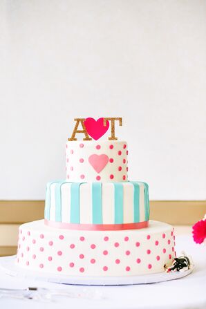Whimsical Patterned Wedding Cake