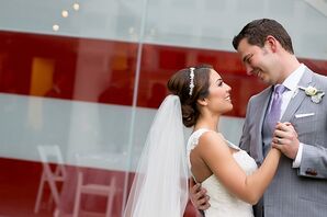 Star-Spangled Banner Flag House Wedding Portrait