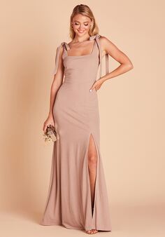 Birdy Grey Alex Convertible Dress in Taupe Square Bridesmaid Dress