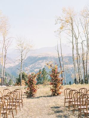 Ceremony in the Mountains With Rustic Wedding Arch