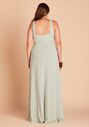 Birdy Grey Alex Convertible Dress Curve in Sage Square Bridesmaid Dress - thumbnail - 3