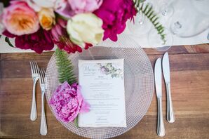 Floral Watercolor Menu