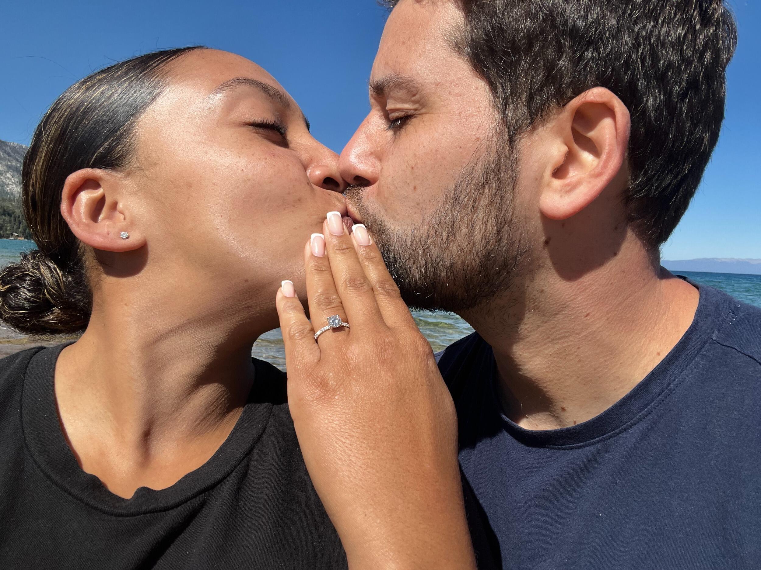 Day he proposed in South lake, Tahoe.