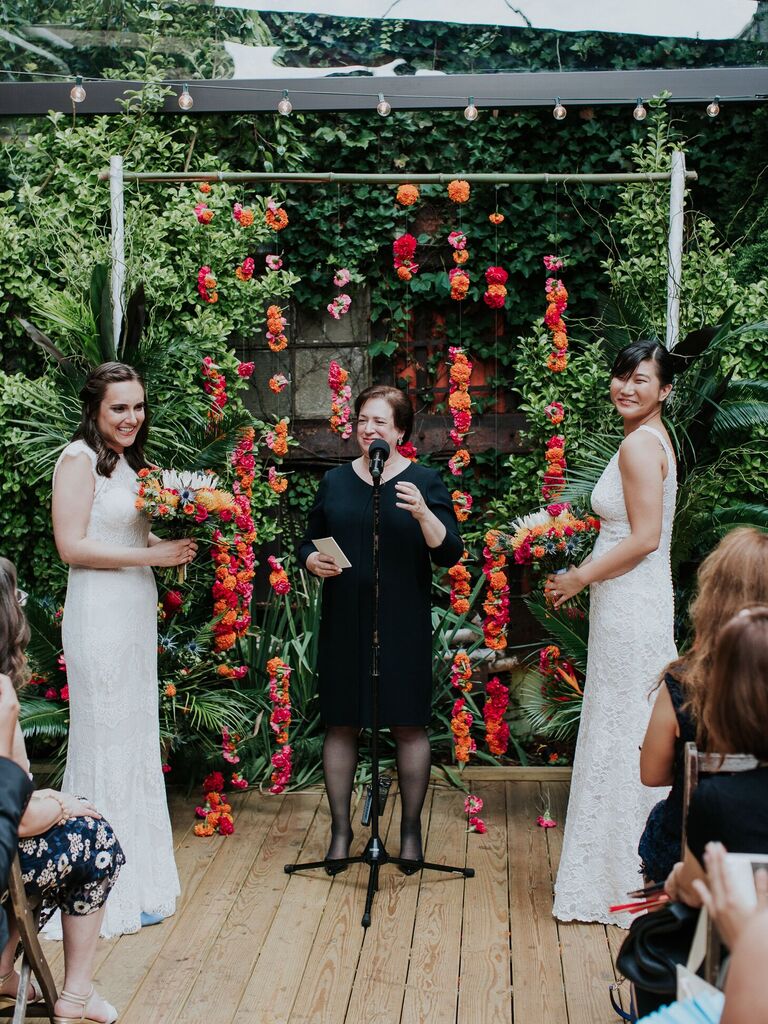 Supreme Court Justice Elena Kagan officiating wedding ceremony