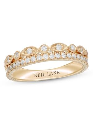 Kay Jewelers Neil Lane Diamond Anniversary Ring 1/2 ct tw Round-Cut 14K Yellow Gold Gold Wedding Ring