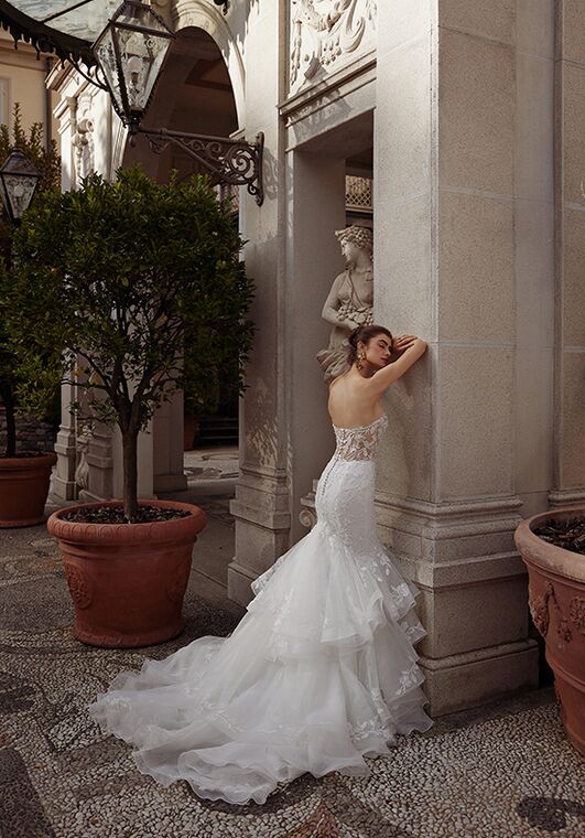 Justin Alexander Imani Mermaid and Trumpet Wedding Dress - 3