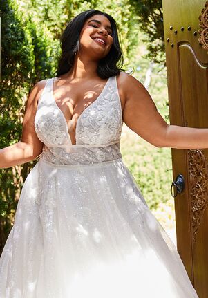 Essense of Australia D3445 plus A-Line Wedding Dress