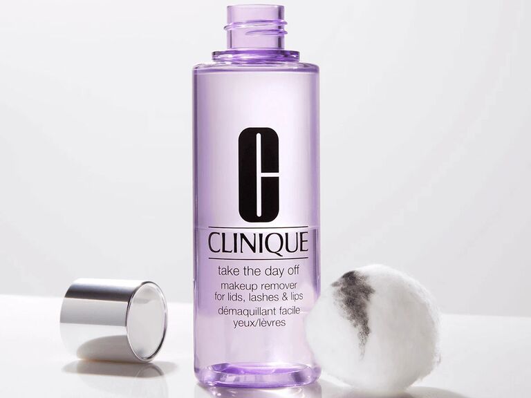 Clinique non-irritating makeup remover for acne skincare routine