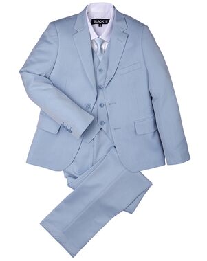 BLACKTIE "Liam" Powder Blue Suit (5-Piece Set) Flower Girl Dress and Ring Bearer Outfit