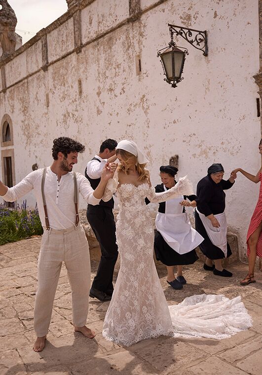 Dance of Puglia by LOVE by Ricca Sposa 25-025(2) Marinella Mermaid and Trumpet Wedding Dress - 5