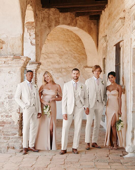 Birdy Grey Suits Taylor Suit in Tan Champagne Tuxedo - 6