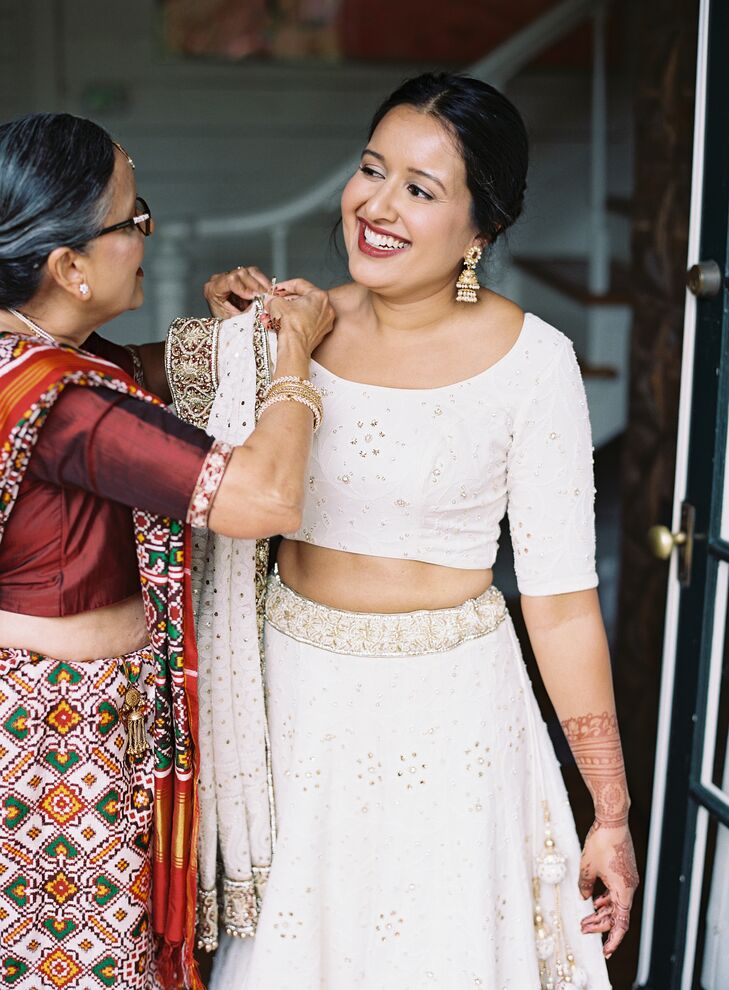 Bride Getting Ready for Indian Wedding at The Clifton Inn in Charlottesville, Virginia