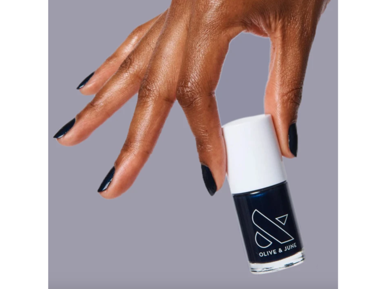 wedding nail colors navy blue