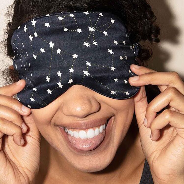 Silk sleep mask with stars 12-year anniversary traditional gift