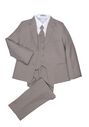 Little Tuxedos "Mason" Kids Medium Grey Suit (5-Piece Set) Flower Girl Dress and Ring Bearer Outfit - thumbnail - 6