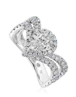Christopher Designs Glamorous Pear Cut Engagement Ring