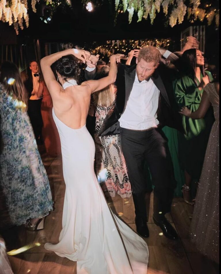 Meghan and Harry dancing at their wedding reception