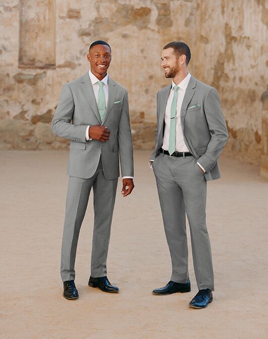 Birdy Grey Suits Taylor Suit Jacket in Gray Grey Tuxedo - 5