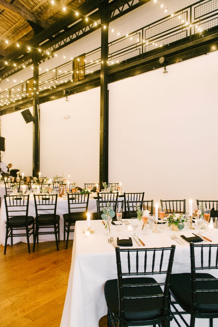 Black and White Industrial Loft Reception