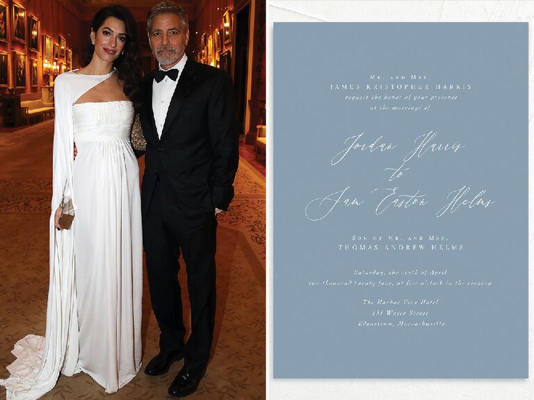 15 Celebrity Wedding Invitations Inspired by Famous Couples