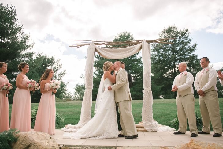 First Kiss on DIY Wood Platform