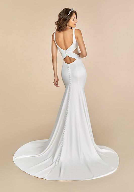 Moonlight Tango T881 Mermaid and Trumpet Wedding Dress - 2
