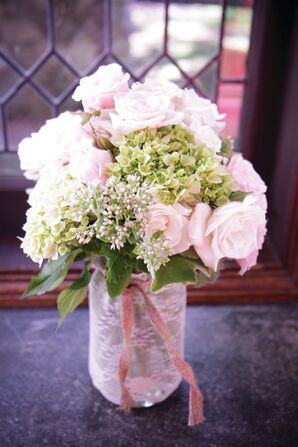 Pink and Green Centerpieces