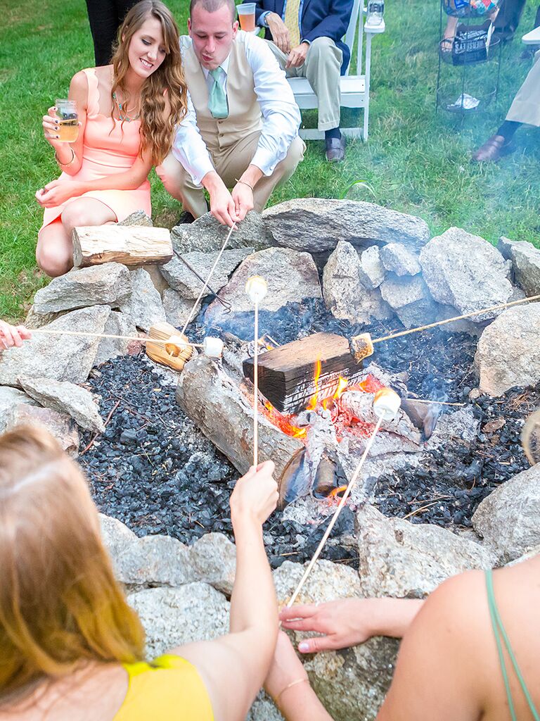 Marshmellow roasting cocktail hour appetizer idea