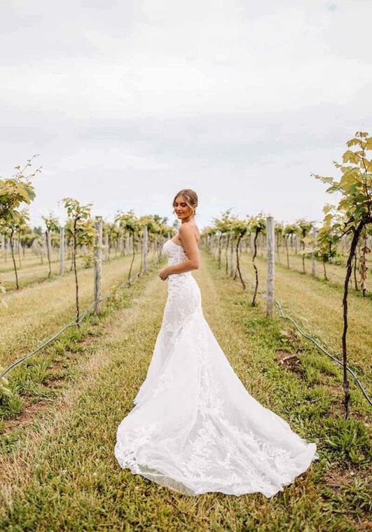 Essense of Australia D3647 Fit-and-Flare Wedding Dress - 4