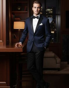 BLACKTIE VERMONT Midnight Blue Wedding Tuxedo Blue Tuxedo