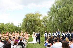 Outdoor Ceremony at Barns in Wesleyan Hills