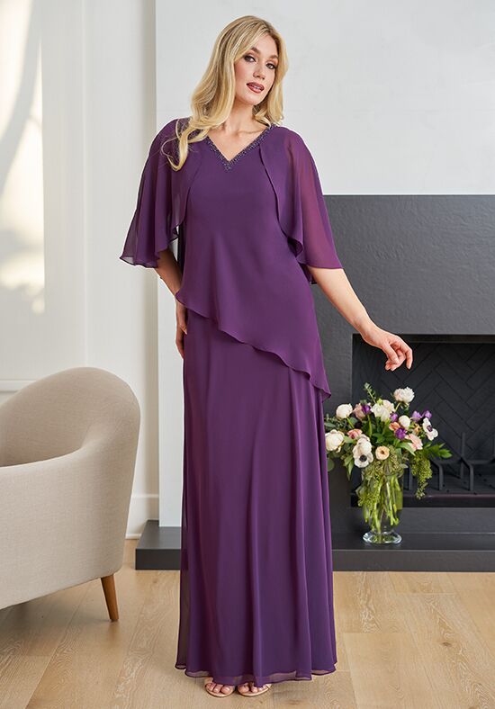 Jade Couture Mother of the Bride by Jasmine K258066 Purple Mother Of The Bride Dress - 1