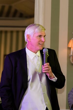 Silver Groom’s Vest and White Tie