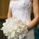 White Japhet Orchid and Sweet Pea Bouquet