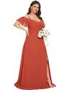 Ever-Pretty ES00237 V-Neck and Plunge Bridesmaid Dress - thumbnail - 4