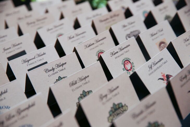 Whimsical Escort Cards at City Museum in St. Louis, Missouri