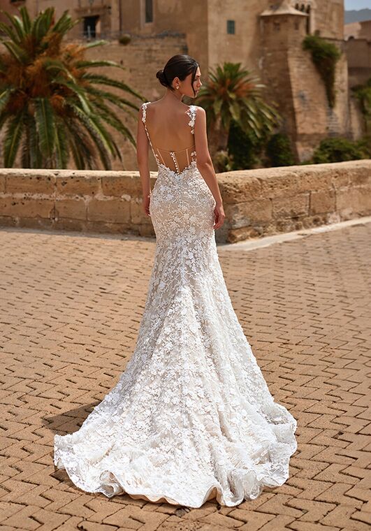 Moonlight Couture H1563 Mermaid and Trumpet Wedding Dress - 3
