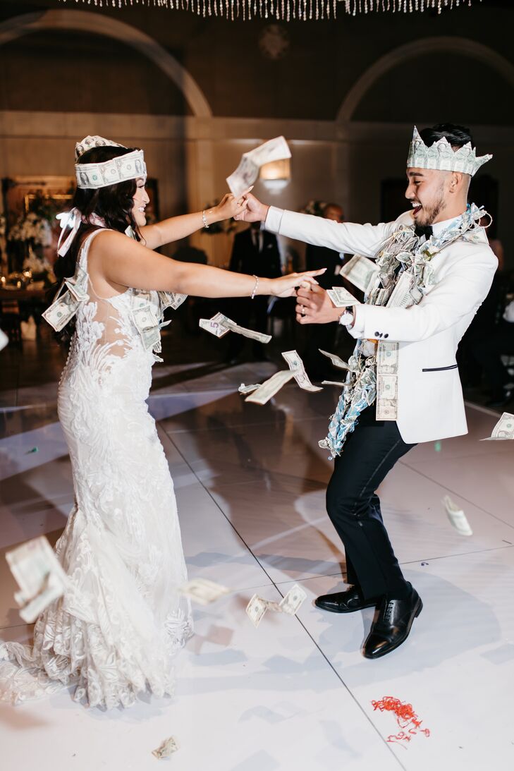 Filipino Money Dance During Reception at Casa Real at Ruby Hill Winery in Pleasanton, California