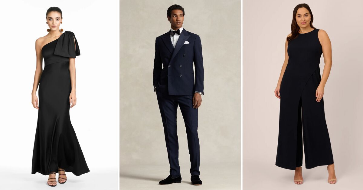 Your Black-Tie Wedding Attire Guide: FAQs + Editor Picks