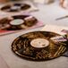 Vinyl Record Guest Book Alternative at a Grateful Dead-Inspired Reception