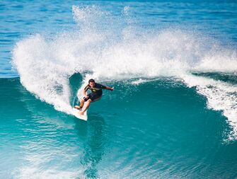 Maideira, Portugal surfer riding a wave