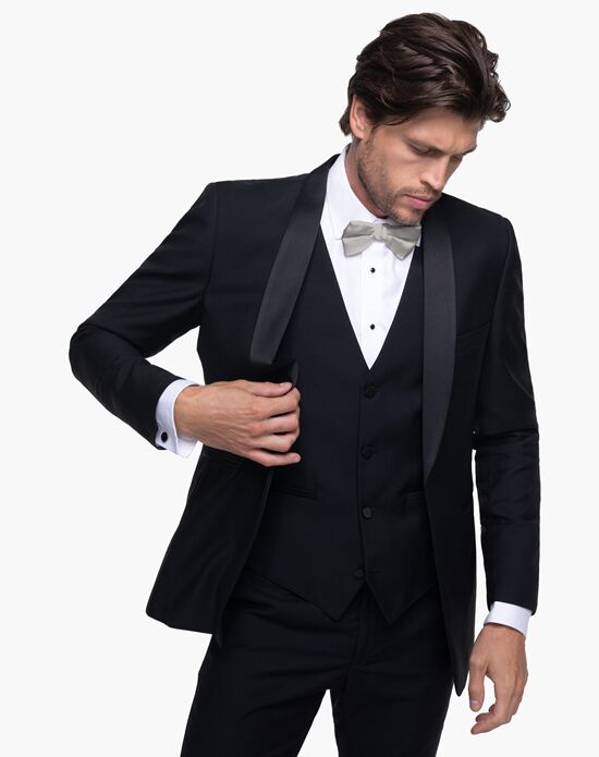 Generation Tux Black Shawl Lapel Tuxedo Black Tuxedo - 1