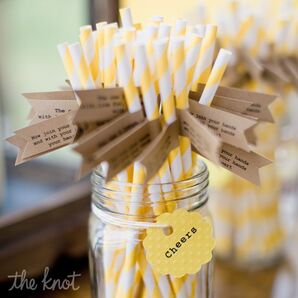 Yellow-and-White-Striped Straws