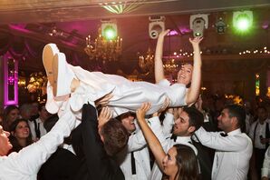 Bride Crowd Surfing During Ballroom Wedding Reception at The Pierre in New York City